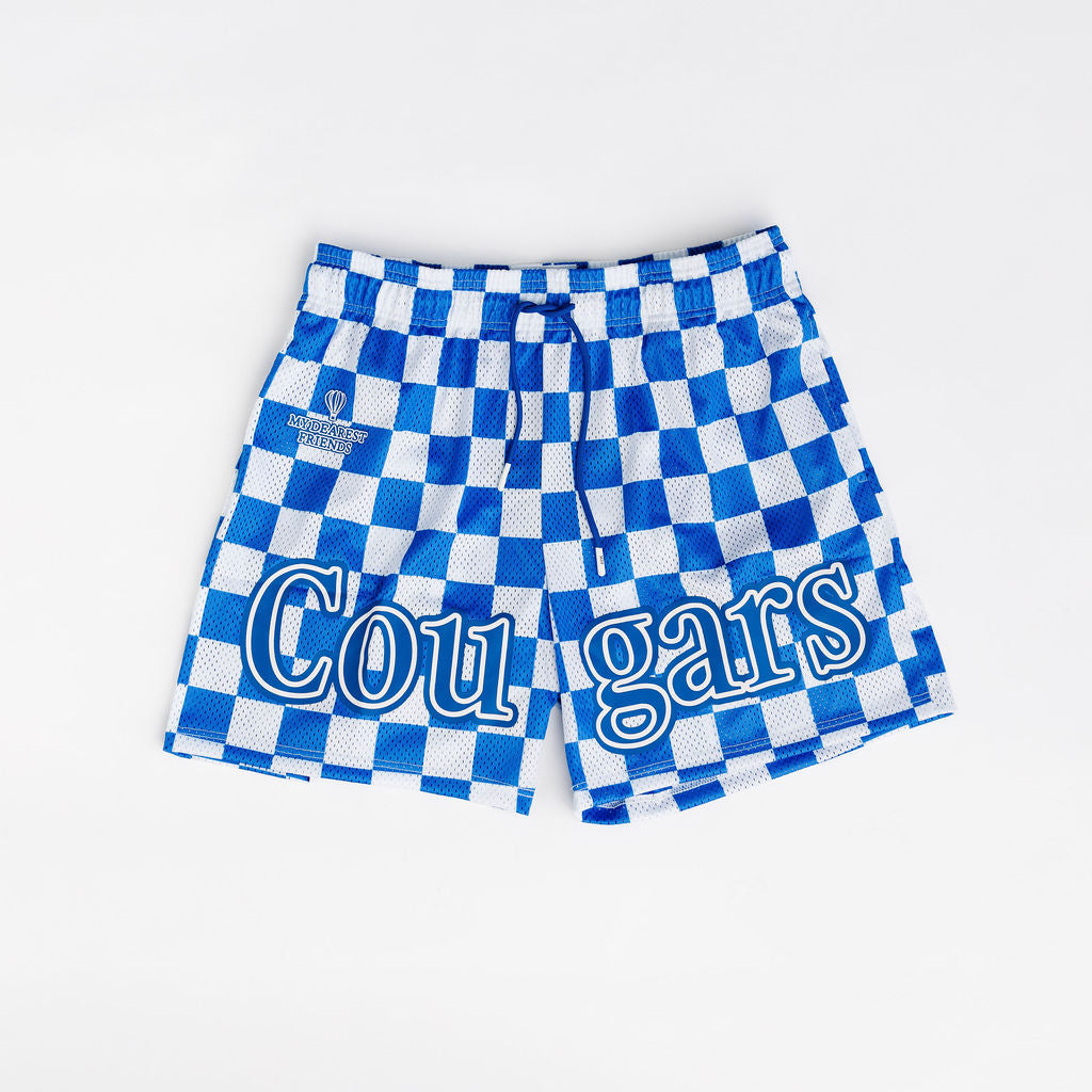 BYU Royal Blue Checkered Shorts