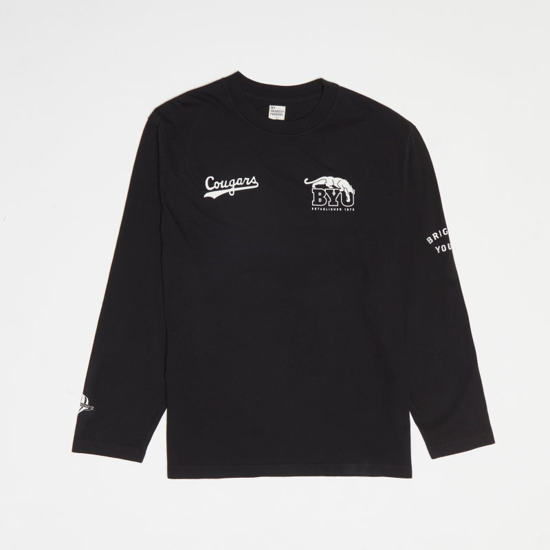 BYU Black "Rise & Shout" Oversized Long-Sleeve