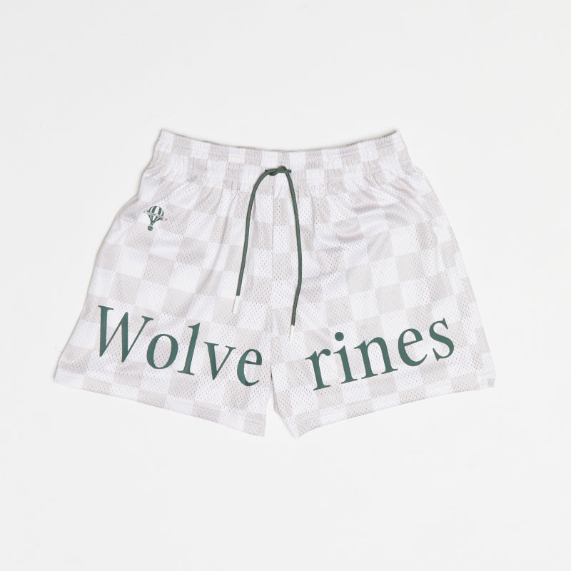 UVU White Checkered Shorts