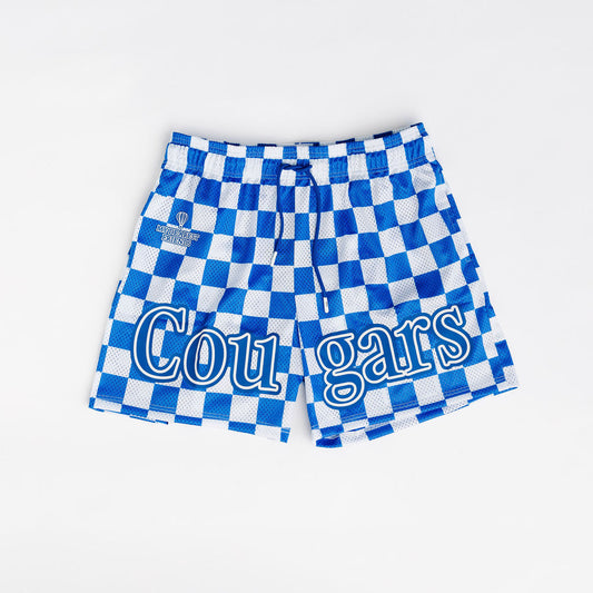 BYU Royal Blue Checkered Shorts