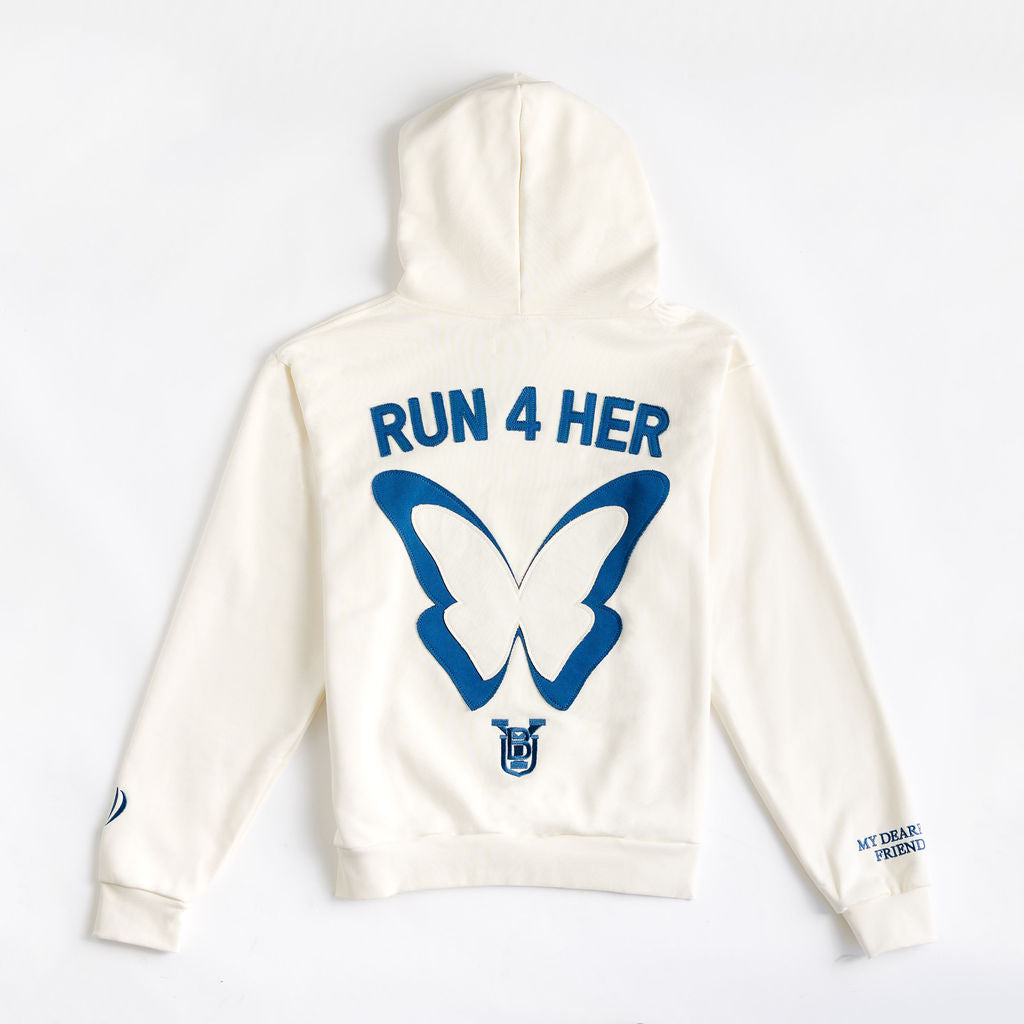 BYU Cream "Run4Her" Hoodie V.2