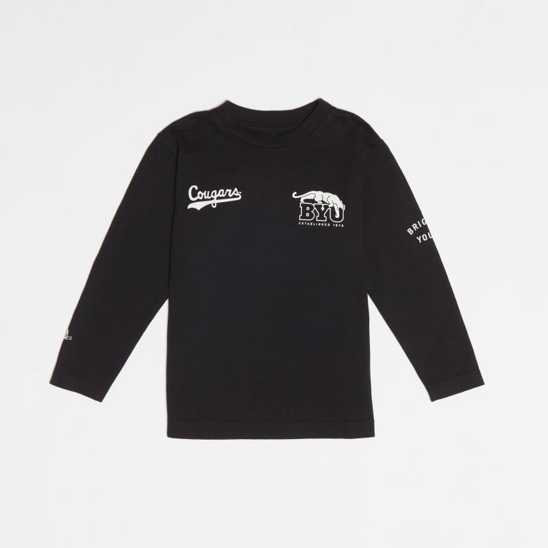 BYU Black "Rise & Shout" Oversized Long-Sleeve (Youth)