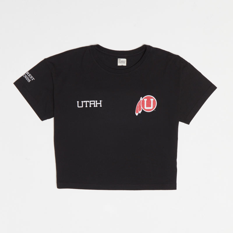 UTAH Black Utes Crop Tee (Women)
