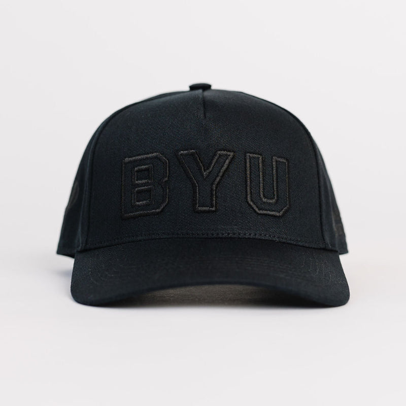 BYU Black Adult Hat (5 Panel)