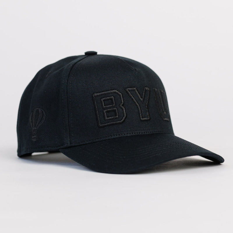BYU Black Adult Hat (5 Panel)